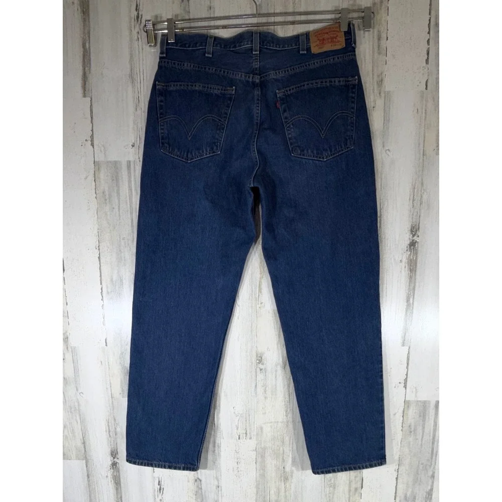 Levis 550 Relaxed Jeans 38x32 (36x31) Medium Wash Tapered Rigid Vintage 2004 Y2K